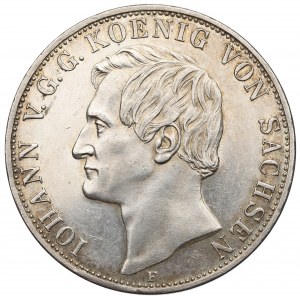 Germany, Saxony, 2 thaler=3-1/2 gulden 1858