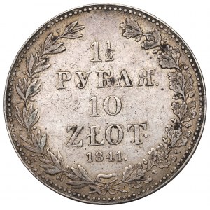 Poland under Russia, Nicholas I, 1-1/2 rouble=10 zloty 1841 MW, Warsaw