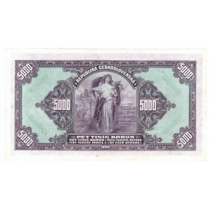 Tschechoslowakei, 5.000 Kronen 1920 - MODEL Ser. B