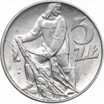 Volksrepublik Polen, 5 Zloty 1974 Fischer - auf dem Gras Seltenheit