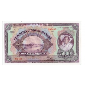 Czechoslovakia, 5,000 crowns 1920 - MODEL Ser. C