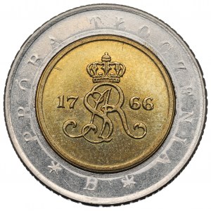 III RP, Musterstempel 5 Zloty 1994 - Rückseite