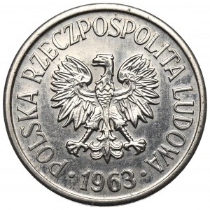 PRL, 20 groszy 1963 - Vernickelt