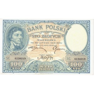 II RP, 100 złotych 1919 S.C. - PIĘKNY