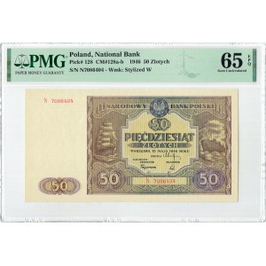 PRL, 50 złotych 1946 N - PMG 65EPQ