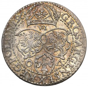 Sigismund III. Vasa, Sixpence 1596, Malbork - unbeschrieben
