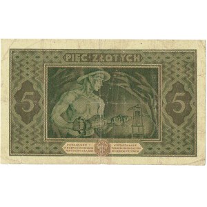 II RP, Bilet Państwowy 5 złotych 1926 - G