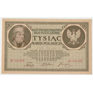 II RP, 1000 marek polskich 1919 bez oznaczenia serii - REWELACYJNY