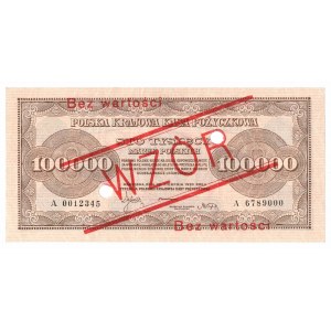 II RP, 100.000 marek polskich 1923 A - WZÓR
