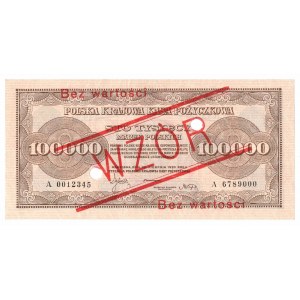 II RP, 100.000 marek polskich 1923 A - WZÓR