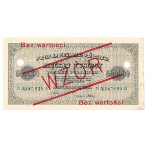 II RP, 500,000 Polish marks 1923 D - MODEL.