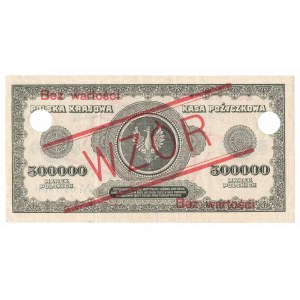 II RP, 500,000 Polish marks 1923 X - MODEL.