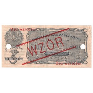 II RP, 5 Millionen polnische Mark 1923 B - MODELL