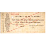 II RP, Przekaz na 50 mln marek polskich 1923 - WZÓR - numeracja bieżąca