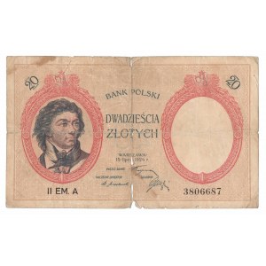 II RP, 20 zloty 1924 - II EM.A