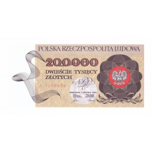 Volksrepublik Polen, 200.000 Zloty 1989 A