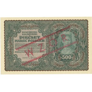 II RP, 500 marek polskich 1919 I Serja BF WZÓR