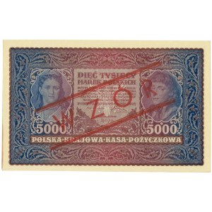 II RP, 5000 marek polskich 1919 II Serja R WZÓR