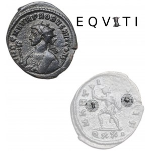 Cesarstwo Rzymskie, Probus, Antoninian, Ticinum - EQVITI UNIKAT konsularna legenda
