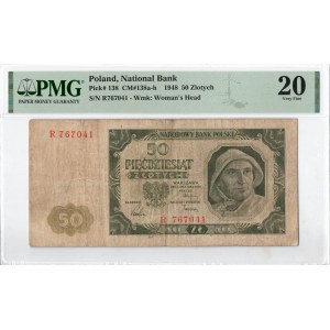 PRL, 50 złotych 1948 R - PMG 20