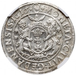 Sigismund III Vasa, Ort 1616, Danzig - Büste mit Öffnung - NGC MS63