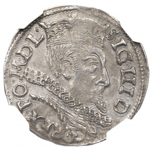 Sigismund III, 3 groschen 1597, Posen - NGC MS60