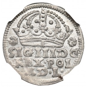 Sigismund III, Groschen 1608, Cracow - NGC MS64