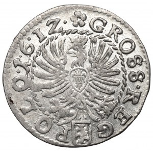 Zygmunt III Waza, Grosz 1612, Kraków - 1•6•1Z• - menniczy