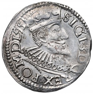 Sigismund III. Wasa, Trojak 1595, Wschowa - Punkte und Kreuze - gemünzt
