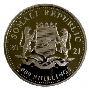 Somali Republic, 2000 shillings 2021 - 1 kg Ag
