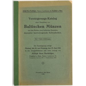 Katalog aukcyjny Adolph Hess Nachf. „Versteigerungs-Katalog einer Sammlung von Baltischen Münzen