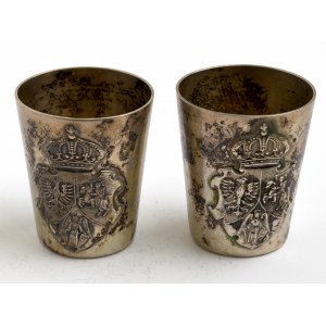 Galicia, Set of 2 patriotic glasses 1916 - Kostiuchnowka(?)