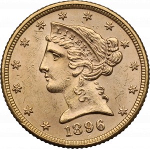 USA, $5 1896