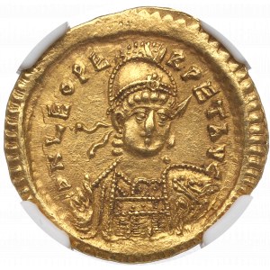 Bizancjum, Leo I, Solid Konstantynopol - NGC Ch AU