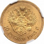 Russland, Nikolaus II, 10 Rubel 1903 AP - NGC MS65