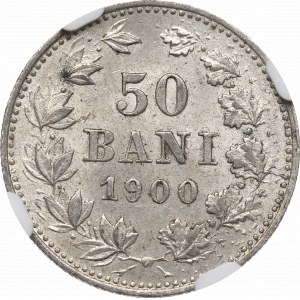 Rumänien, Karl I., 50 Bani 1900 - NGC MS62