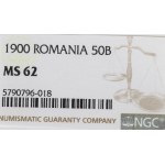 Rumunia, Karol I, 50 bani 1900 - NGC MS62