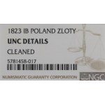 Królestwo Polskie, Aleksander I, 1 złoty 1823 - NGC UNC Details