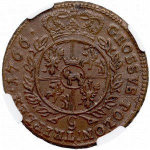 Stanislaus Augustus, 3 groschen 1766 g - NGC MS63 BN