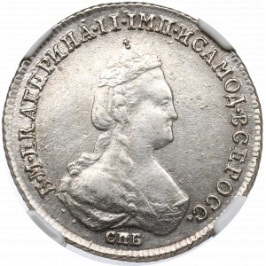 Russia, Catherine II, Polupoltinnik 1783 - NGC AU58
