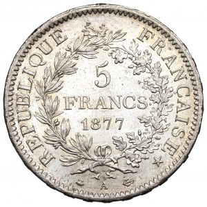Francja, 5 franków 1877