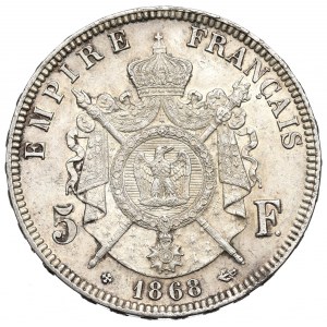 Francja, 5 franków 1868 BB