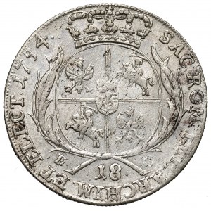 Germany, Saxony, Friedrich August II, 18 groschen 1754, Leipzig
