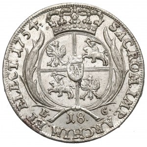 Germany, Saxony, Friedrich August II, 18 groschen 1754, Leipzig