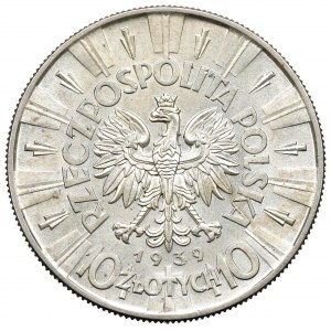 Zweite Republik, 10 Zloty 1939 Pilsudski