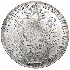 Austria, Franz I, 20 kreuzer 1814