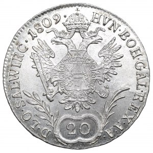 Austria, Franz I, 20 kreuzer 1809