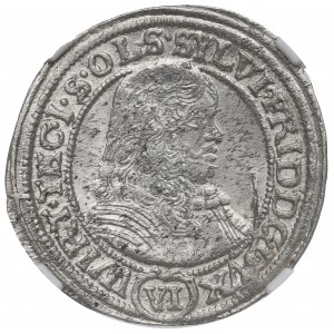 Schlesien, Duchy of Oels, Silvius Friedrich, 6 kreuzer 1674 - NGC MS62