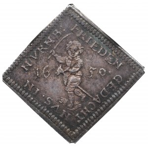 Deutschland, Nürnberg, Clipa Dukaten in Silber 1650 - Westfälischer Friede NGC MS63