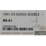 Russland, Nikolaus II., Rubel 1901 ФЗ - NGC MS61
